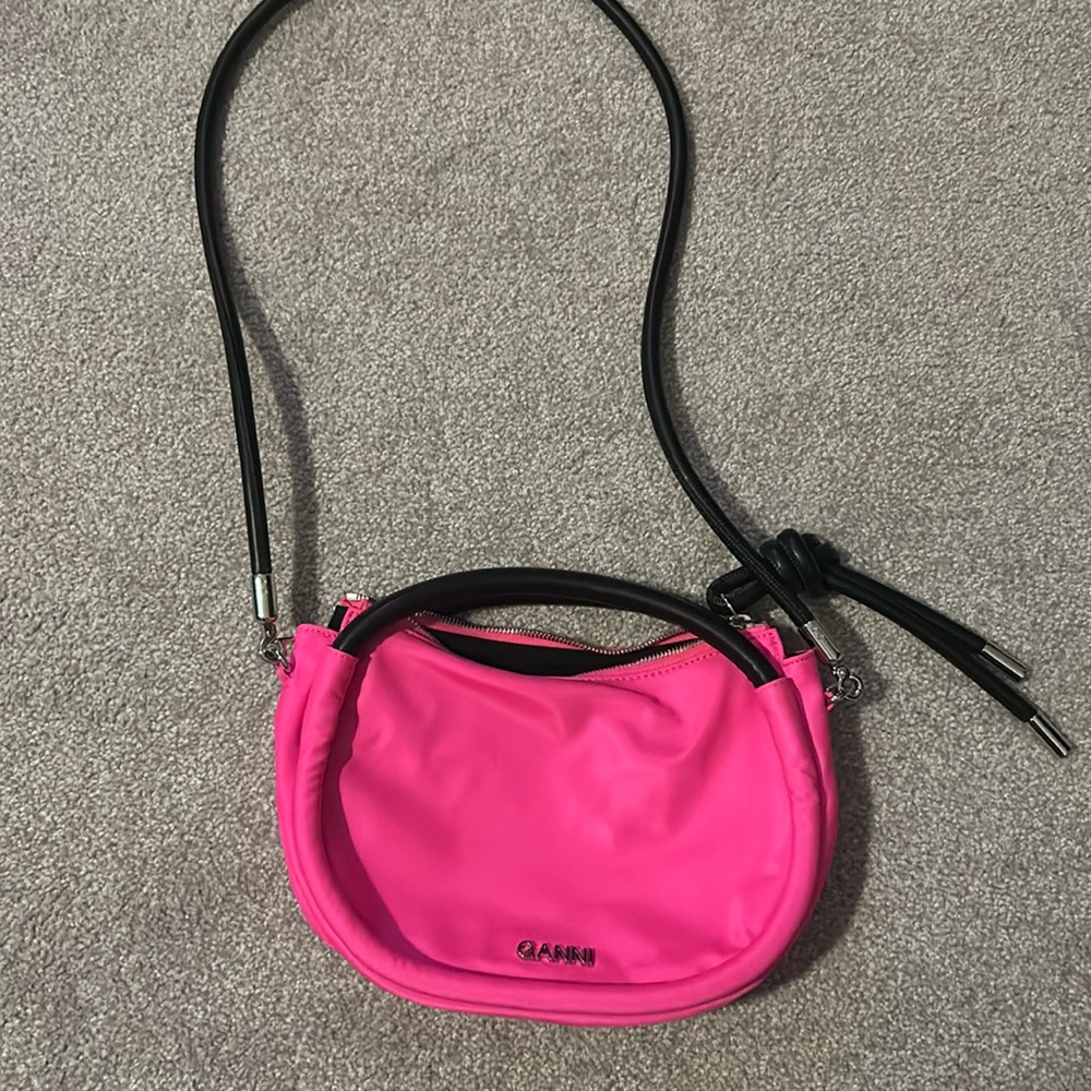 GANNI knot mini bag - sugarplum pink